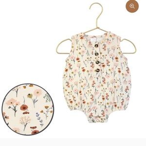 Lou Lou & Company Newborn Bubble Romper Cloud Muslin in Rachel